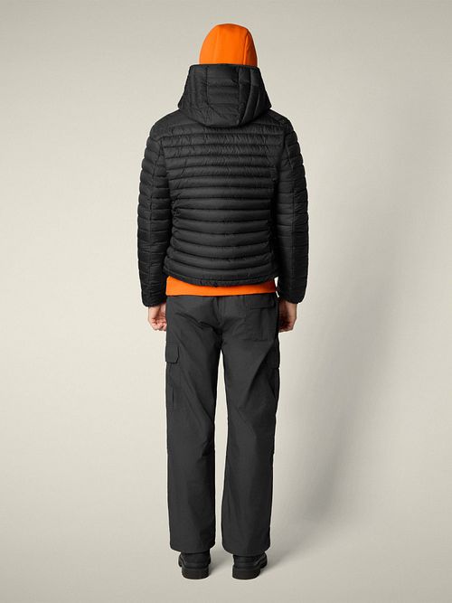 Save The Duck Veste Donald Noir Foncé Model / Achterkant