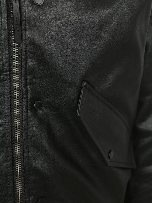 Scotch and Soda Faux Leather Bomberjacke Schwarz Product / Detail