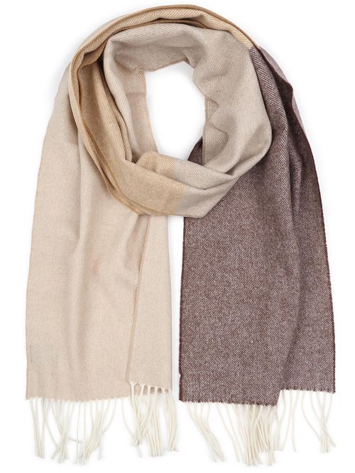 Sciarpa Profuomo in lana d’agnello beige marrone Product