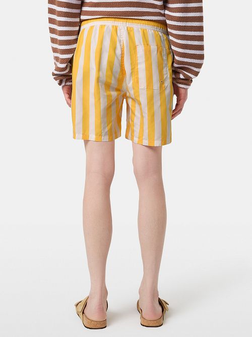 Scotch & Soda Baddräkt Randig Gul Model / Achterkant