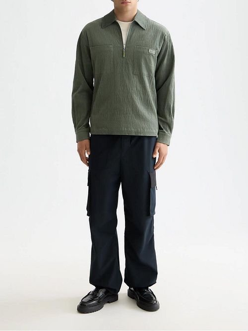 Scotch and Soda Corduroy Shirt Vert Model / Voorkant