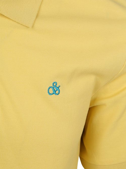 Scotch And Soda Core Piqué Polo Geel Product / Detail