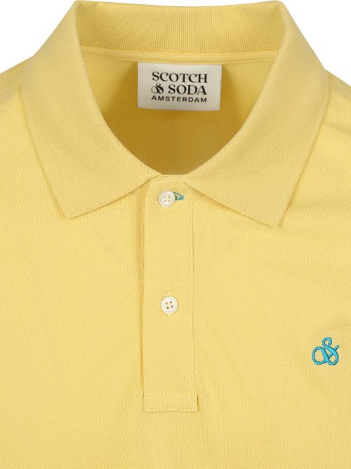 Scotch And Soda Core Piqué Polo Jaune Product / Detail