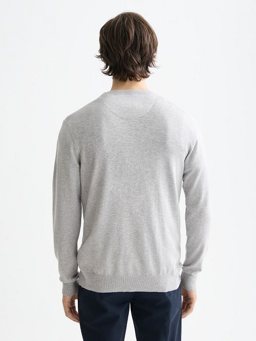 Scotch and Soda Core Pullover Gris Model / Achterkant