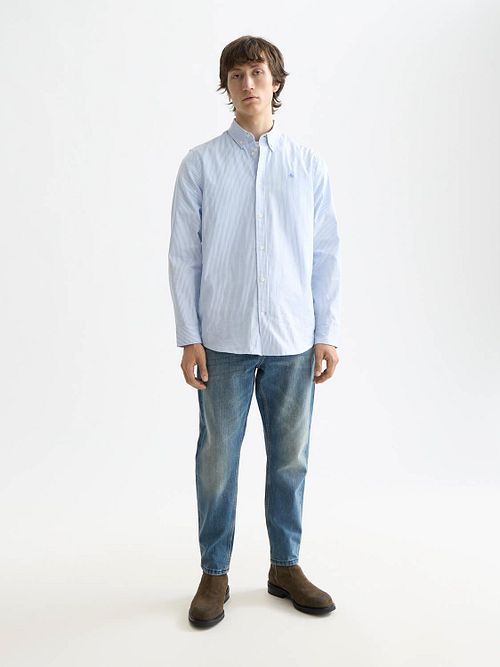 Scotch and Soda Hemd Streep Lichtblauw Model / Voorkant