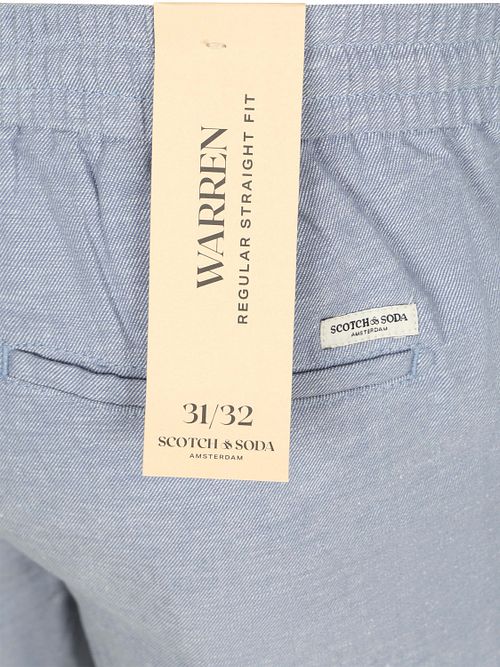 Scotch and Soda Chino Warren Cotton Linen Blau