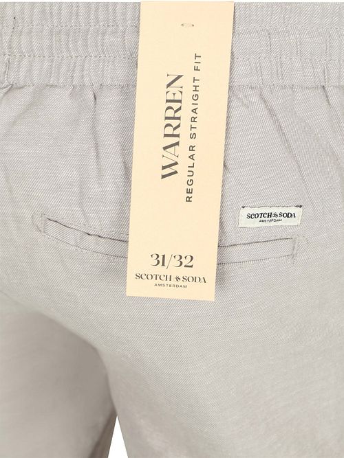 Scotch and Soda Chino Warren Cotton Linen Greige Product / Detail