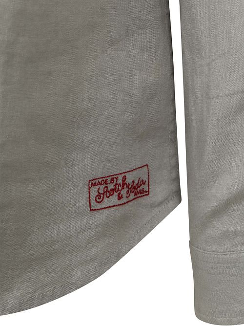 Scotch and Soda Linnen Core Overhemd Grijs