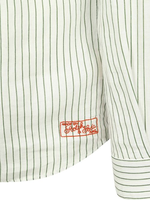 Scotch and Soda Striped Linne Skjorta Vit Product / Detail