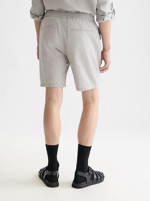 Szorty Scotch and Soda Fave z bawełny i lnu w kolorze greige Model / Achterkant