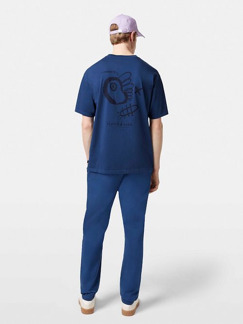 Scotch And Soda T-skjorte Marineblått Print Model / Achterkant