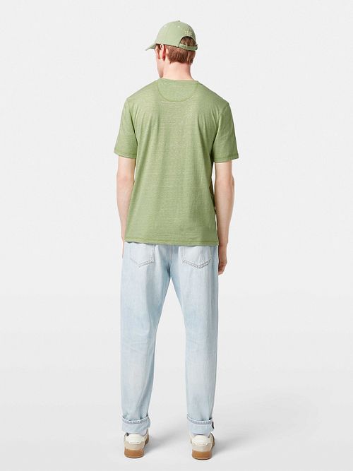 Scotch And Soda T-tröja Melange Grön Model / Achterkant