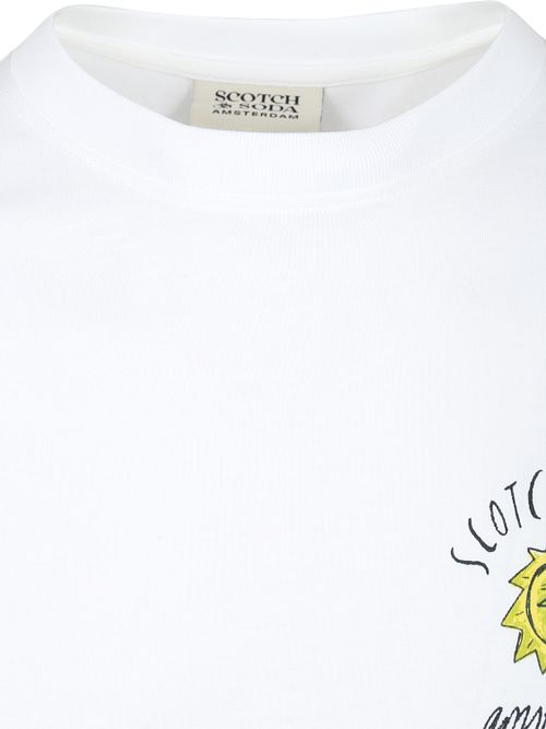 Scotch & Soda T-shirt baktryck Vit Product / Detail