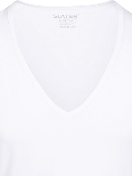 Slater pack de 2 T-Shirt Stretch con cuello de pico profundo blanco Product / Detail