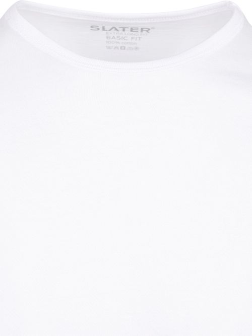 Slater pack de 2 T-Shirts extra largos con cuello redondo en blanco Product / Detail