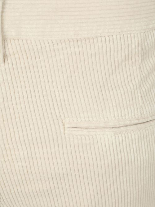 Spodnie chino Profuomo z szerokiego sztruksu w kolorze ecru Product / Detail