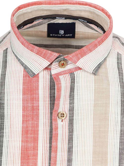 State of Art Camisa Casual Rayas Rojo Product / Detail