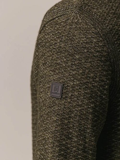 State Of Art Cardigan Structure Melange Marron