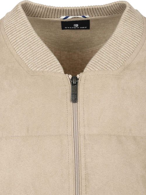 State Of Art Cardigan Zip Bomber Beige Product / Detail