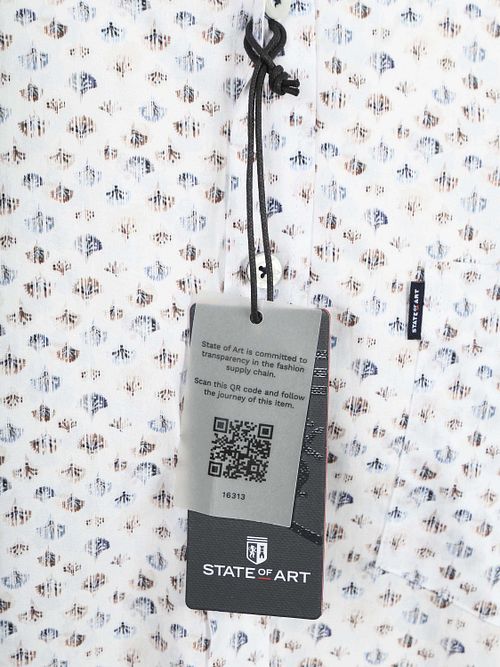 Chemise manches courtes State of Art imprimé Blanc Product / Detail