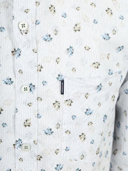 State of Art Hemd Blumenprint Weiß Product / Detail
