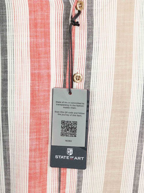 State of Art Hemd Gestreift Rot Product / Detail