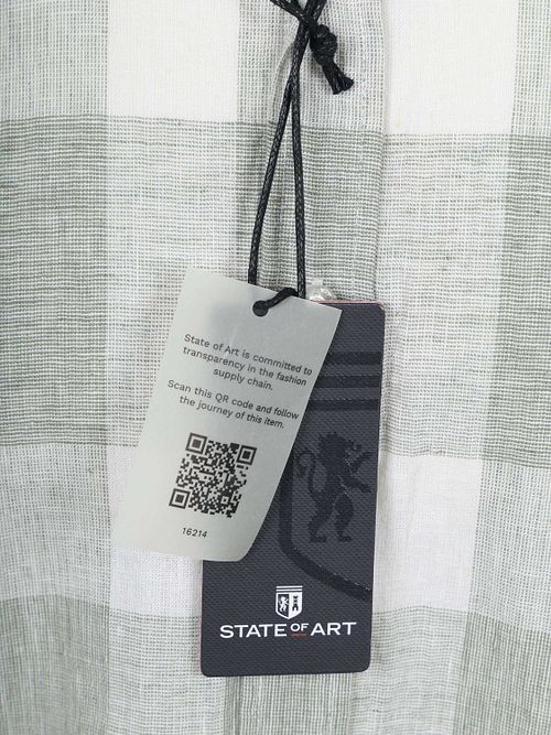 State Of Art Hemd Poplin Print Groen Product / Detail