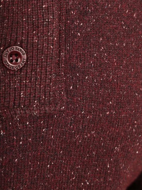 Maglione in maglia con collo alto State Of Art mélange bordeaux Product / Detail