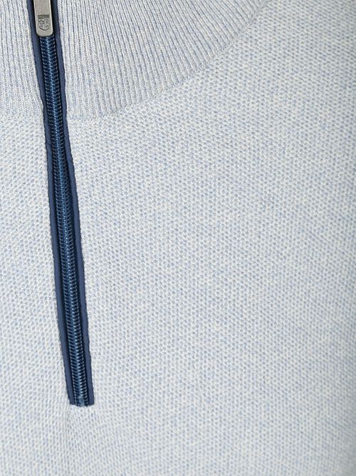 State Of Art Maglione Half Zip Light Blue Product / Detail