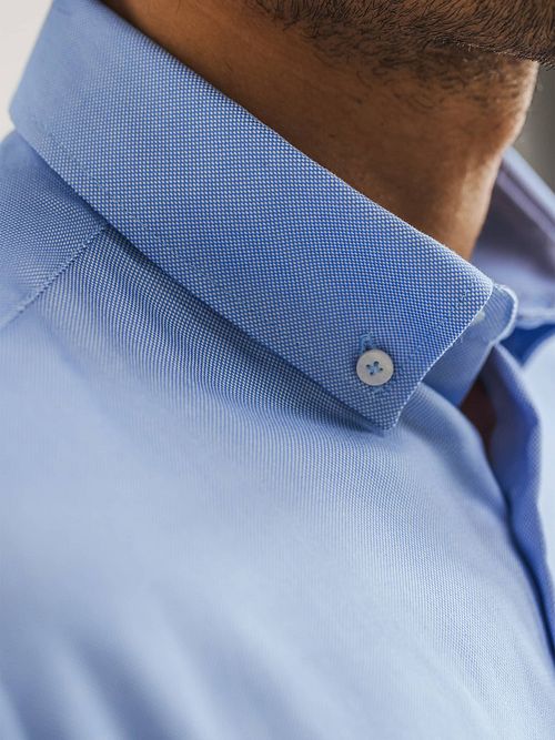 State Of Art Essentials Oxford Overhemd Blauw Model / Detail