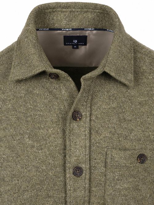 State of Art Overshirt Twill Moss Green Product / Detail