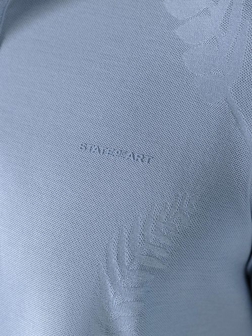 State of Art Polo Piqué Bladmönster Ljusblå Model / Detail