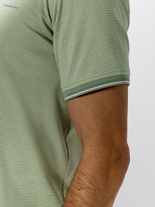 State of Art Polo Effectknit Grønn Model / Detail