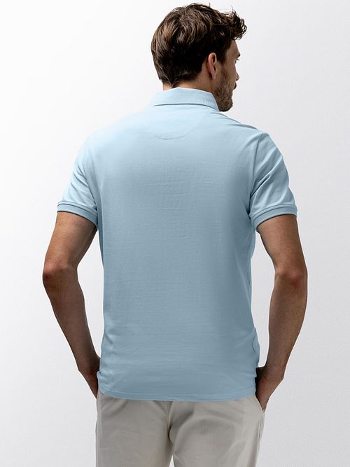 State of Art Polo Piqué Light Blue Model / Achterkant