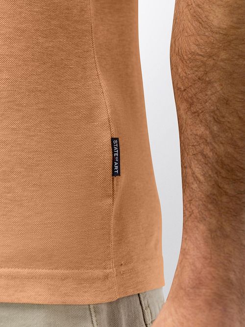 State of Art Polo Shirt Orange Model / Detail