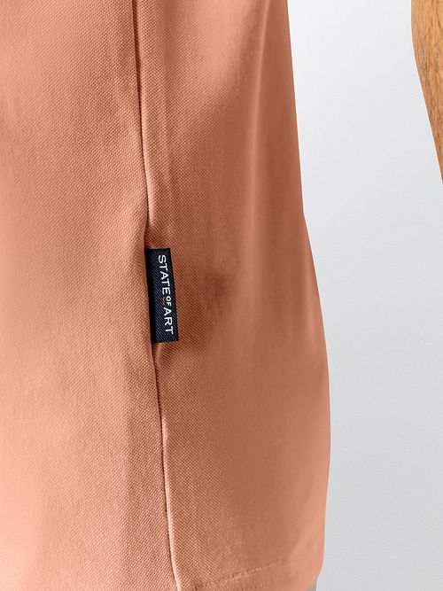 State of Art Poloshirt Piqué Coral Model / Detail