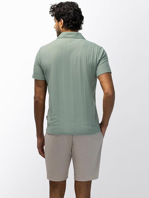 State of Art Polo Shirt Jersey Drop Needle Jade Model / Achterkant
