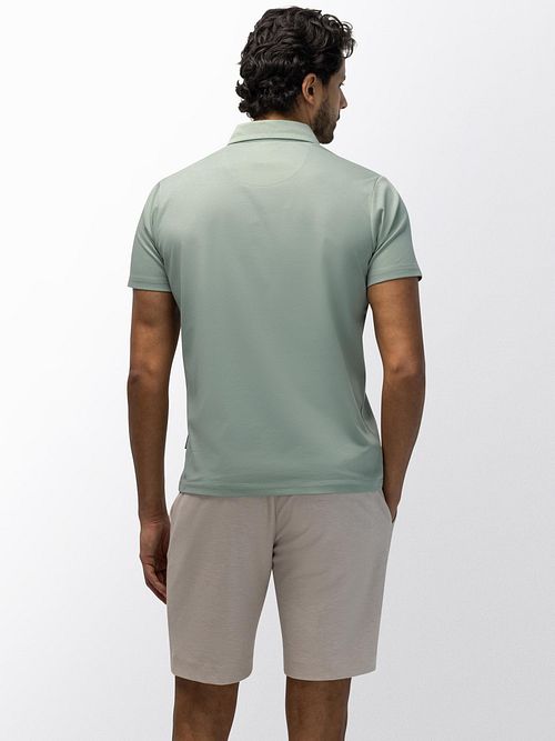 State of Art Polo Shirt Jersey Interlock Jade Model / Achterkant