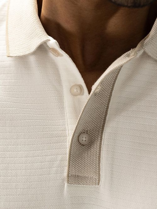 State of Art Polo Shirt Jersey Ribbed Contrast Kit Model / Detail