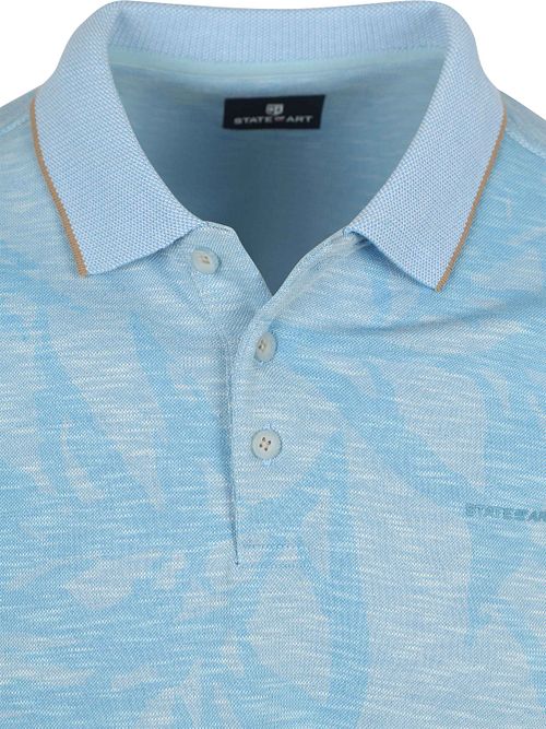 State of Art Poloshirt Faded Leaf Lyseblå Product / Detail