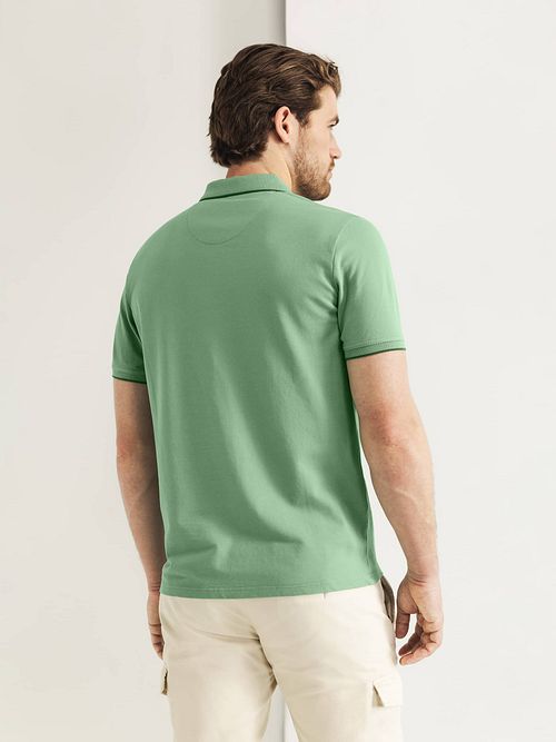 State of Art Poloshirt Piqué Vert Model / Achterkant