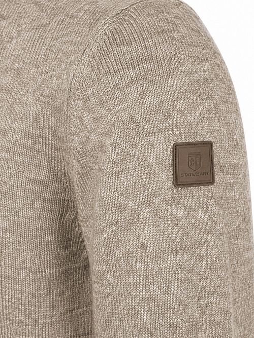 Pull State Of Art Col Zippé Marron Product / Detail