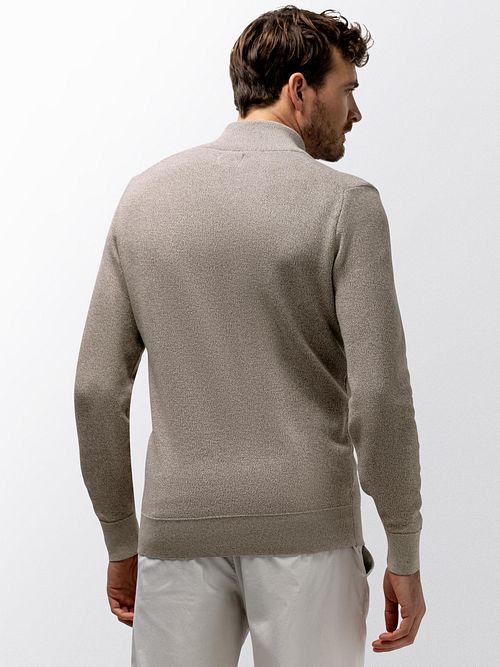 State Of Art Pull Half Zip Beige Mélanger Model / Achterkant