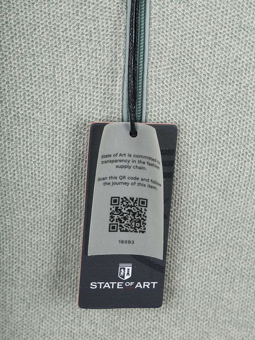 State of Art Pullover mit Half-Zip Melange Hellgrün Product / Detail