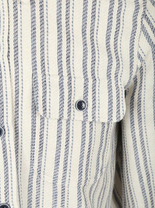State Of Art Randig Overshirt Blå Product / Detail