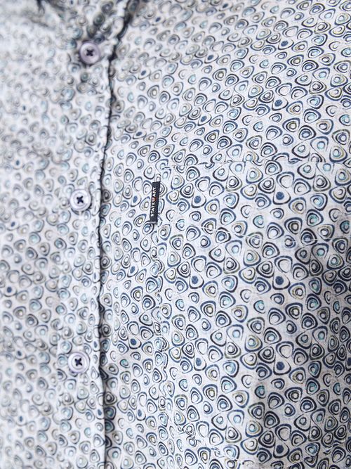 State Of Art Shirt Poplin Shell Blue Model / Detail