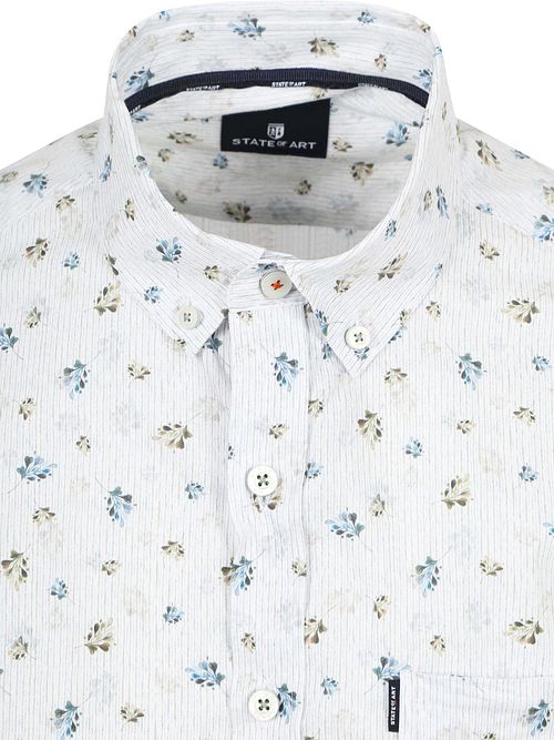 State of Art Shirt Flower Print White Product / Detail