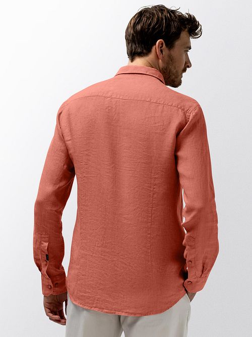 State Of Art Skjorta Linne Lax Model / Achterkant