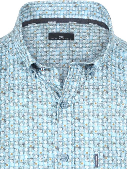 State Of Art Skjorta Poplin Maskros Blå Product / Detail