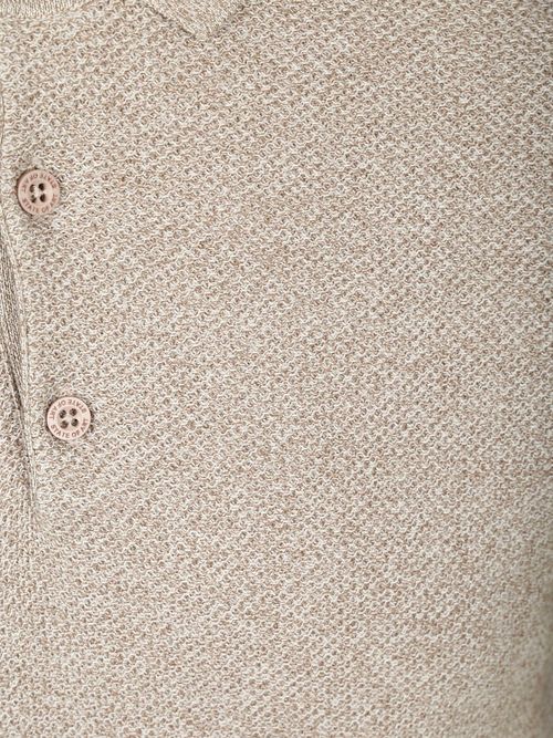 State of Art Strikket Polo Beige Product / Detail